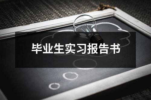 毕业生实习报告书