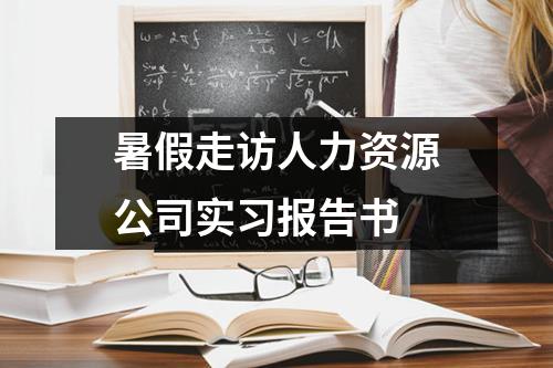 暑假走访人力资源公司实习报告书