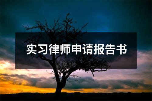 实习律师申请报告书