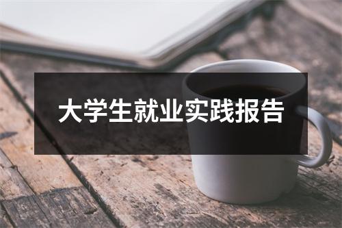 大学生就业实践报告