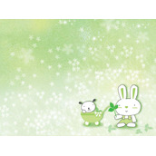 超可爱小兔子PPT背景图片