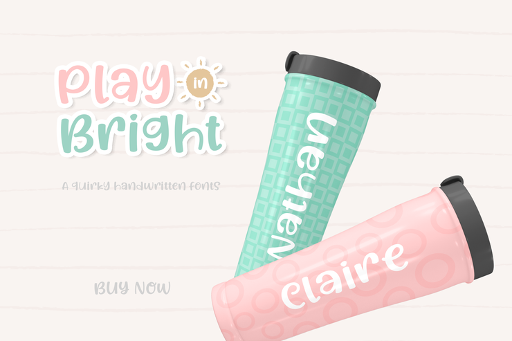 Play in bright字体