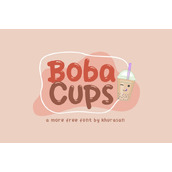 Boba cups字体