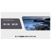 《致大海》PPT下载