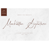 Manhattan signature字体