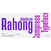 Rahong thin字体