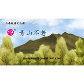 《青山不老》PPT优质课件下载
