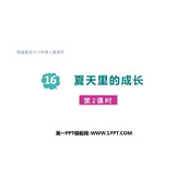 《夏天里的成长》PPT课件下载(第2课时)
