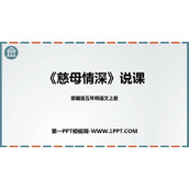 《慈母情深》PPT说课课件