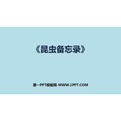 《昆虫备忘录》PPT免费教学课件