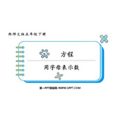 《用字母表示数》方程PPT免费课件