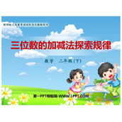 《三位数的加减法探索规律》三位数的加减法PPT课件下载
