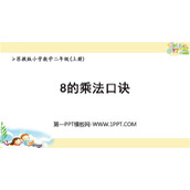 《8的乘法口诀》表内乘法和表内除法PPT免费课件