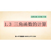 《三角函数的计算》直角三角形的边角关系PPT免费课件