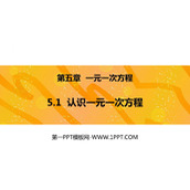 《认识一元一次方程》一元一次方程PPT免费下载