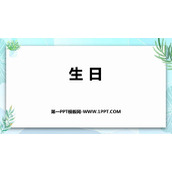 《生日》数据的表示和分析PPT课件