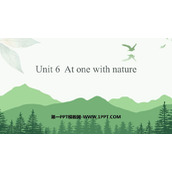 《At one with nature》PPT下载