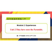 《They have seen the Pyramids》Experiences PPT优秀课件
