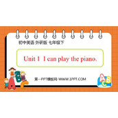 《I can play the piano》What can you do PPT教学课件下载