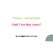 《Are they yours?》Lost and found PPT优秀课件