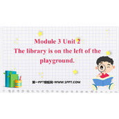《The library is on the left of the playground》PPT免费下载