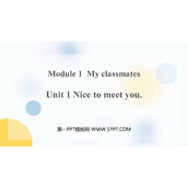 《Nice to meet you》PPT优质课件