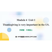 《Thanksgiving is very important in the US》PPT课件下载