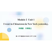 《I went to Chinatown in New York yesterday》PPT课件下载