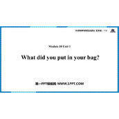 《What did you put in your bag?》PPT课件下载