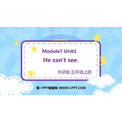 《He can't see》PPT精品课件
