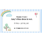 《Amy's blue dress is wet》PPT课件下载