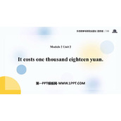 《It costs one thousand eight hundred yuan》PPT课件下载
