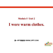 《I wore warm clothes》PPT免费下载