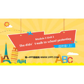 《She didn't walk to school yesterday》PPT免费课件