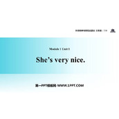 《She's very nice》PPT免费下载
