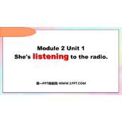 《She's listening to the radio》PPT免费下载