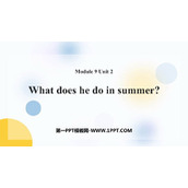 《What does he do in summer?》PPT课件下载