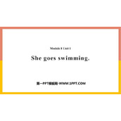 《She goes swimming》PPT免费课件