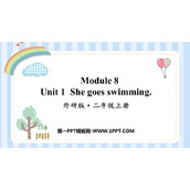 《She goes swimming》PPT课件下载