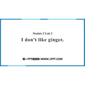 《I don't like ginger》PPT课件下载