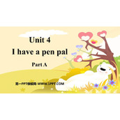 《I have a pen pal》PartA PPT教学课件