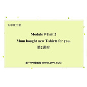 《Mum bought new T-shirts for you》PPT课件(第2课时)