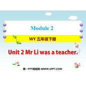 《Mr Li was a teacher》PPT免费下载