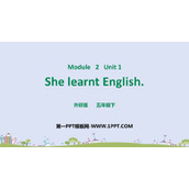 《She learnt English》PPT优质课件