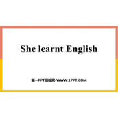 《She learnt English》PPT免费下载