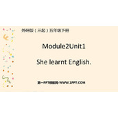 《She learnt English》PPT免费课件