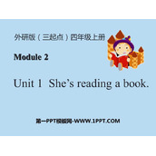 《She's reading a book》PPT免费下载