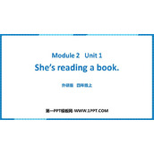 《She's reading a book》PPT免费课件