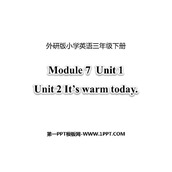《It's warm today》PPT免费下载