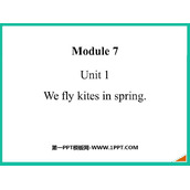 《We fly kites in spring》PPT免费课件